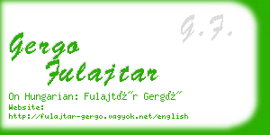 gergo fulajtar business card